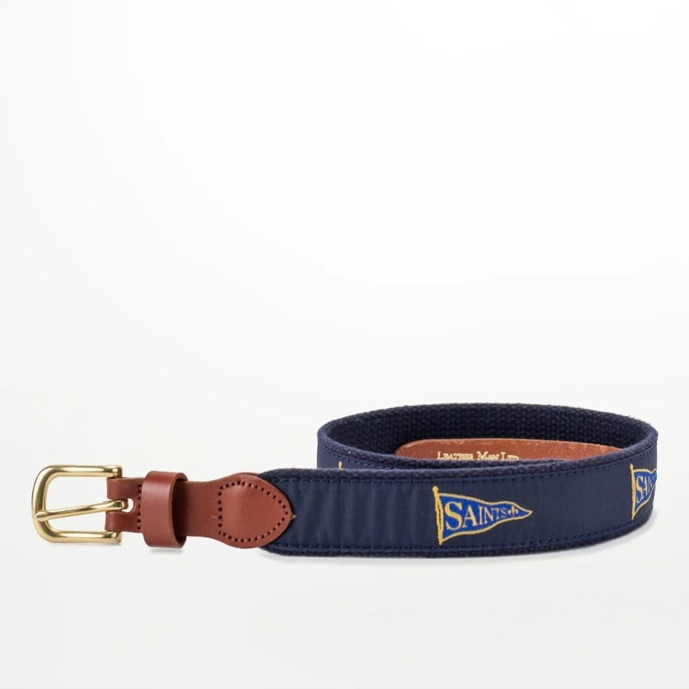Leather‎ Man Ltd Saints Pennant Belt Genuine Leather Sz 32